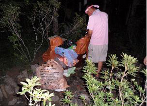 ▲ 방치한 쓰레기들. 쓰레기봉투에&nbsp;담긴 것도 있지만 일반 비닐봉투도 즐비하다.&nbsp;ⓒ&nbsp;여주 주민 제공&nbsp;