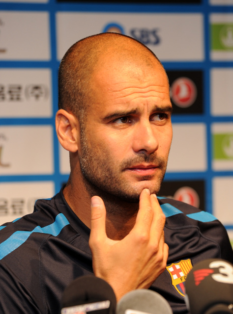 ▲ 바르셀로나의 과르디올라 감독. ⓒ&nbsp;박지현 기자&nbsp;