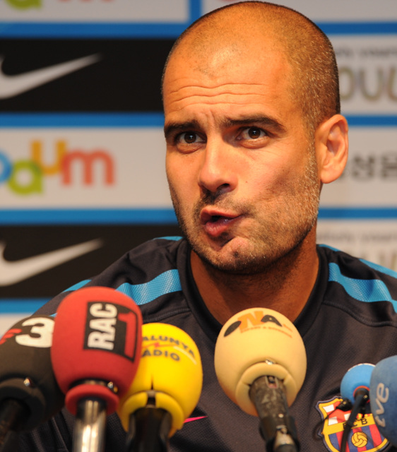 ▲ FC바르셀로나의 과르디올라 감독.  ⓒ 박지현 기자