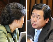 ▲ 박근혜 한나라당 전 대표(왼쪽)와 김무성 원내대표 ⓒ연합뉴스