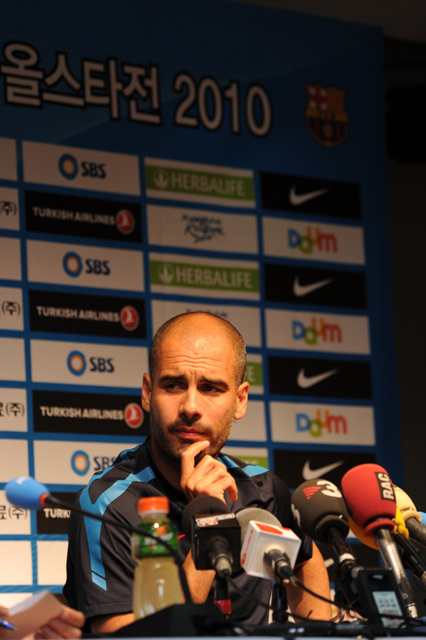 ▲ 호셉 과르디올라 FC바르셀로나 감독.  ⓒ 박지현 기자