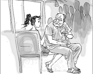 ▲ 70대 노인이 자리를 양보하지 않은 20대 젊은 여성의 무릎 위에 앉는 사건이 발생했다 ⓒ&nbsp;온바오닷컴 캡처&nbsp;