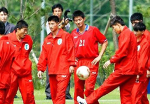 ▲ 북한 축구 대표팀. ⓒ 뉴데일리
