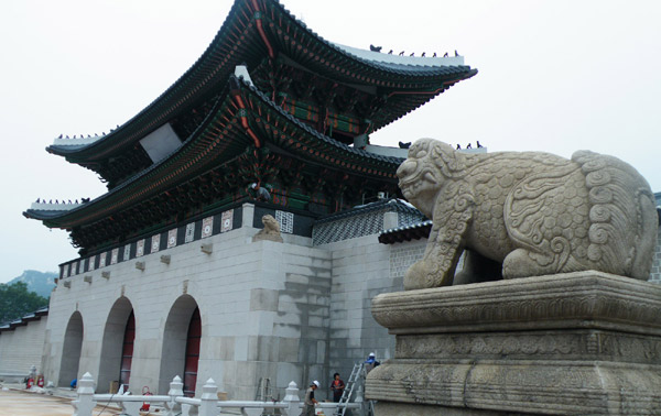 ▲ 서울 광화문 복원 현장 ⓒ 뉴데일리