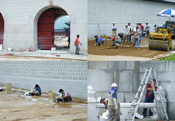 ▲ 서울 광화문 복원 현장 ⓒ 뉴데일리