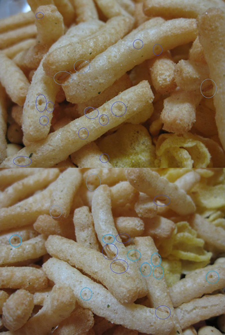 ▲ 12일 다음카페에 한 소비자가 게재한 벌레가 발견 된 농심 새우깡 ⓒ 자료사진