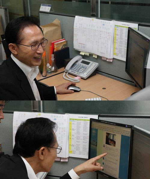 ▲ 이명박 대통령이 13일 오후 첫 트위팅에 나섰다. ⓒ연합뉴스