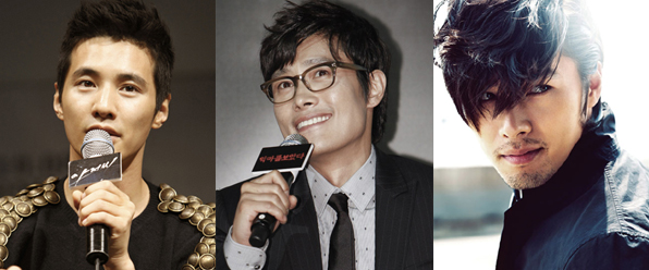 ▲ 스크린을 뜨겁게 달구고 있는 한류스타들(왼쪽부터 원빈, 이병헌, 현빈) ⓒ 자료사진