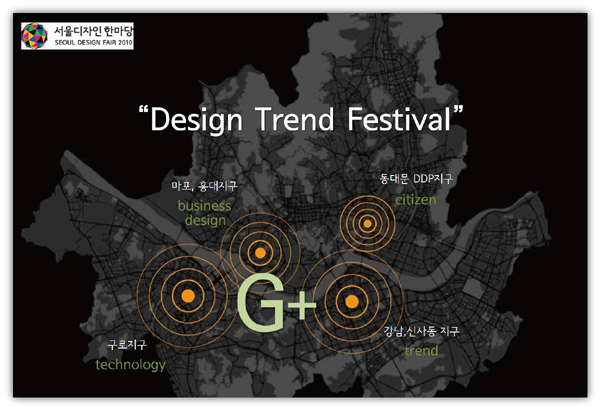▲ '서울디자인 한마당 2010' 4대 디자인 클러스터 행사 주제