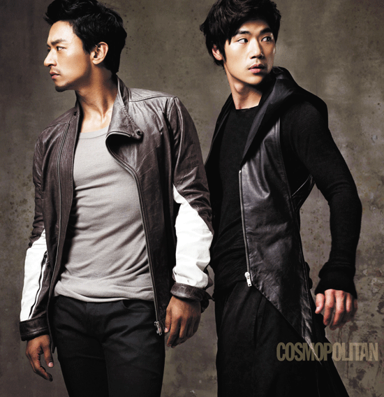 ▲ 배우 주진모(좌)와 김강우(우) ⓒ&nbsp;코스모폴리탄&nbsp;