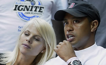 ▲ 타이거 우즈(우)와 전 아내 엘린 노르데이그린(좌) ⓒ 연합뉴스