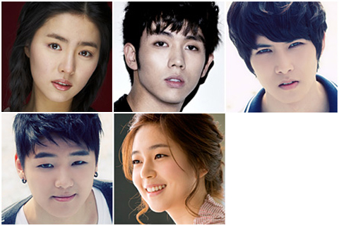 ▲ 영화 '어쿠스틱' 주연 배우들(왼쪽 상단부터 신세경, 임슬옹, 이종현, 강민혁, 백진희)
