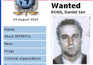 ▲ 인터폴이 로스를 수배한 내용 ⓒ&nbsp;호주온라인뉴스 캡처&nbsp;