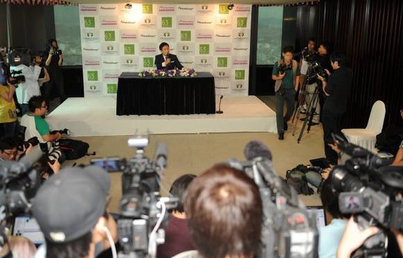 ▲ 서경석이 2일 오후 서울 여의도 63시티(63빌딩)에서 결혼 발표 기자회견을 열고 관련 소감을 밝히고 있다.  ⓒ박지현 기자