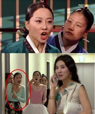 ▲ '티벳궁녀'라는 애칭으로 네티즌들의 큰 관심을 받았던 한 단역배우가 '황금물고기'에 재등장 했다. ⓒMBC 방송화면