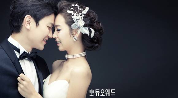 ▲ 김정근-이지애 웨딩화보   ⓒ 올제스튜디오