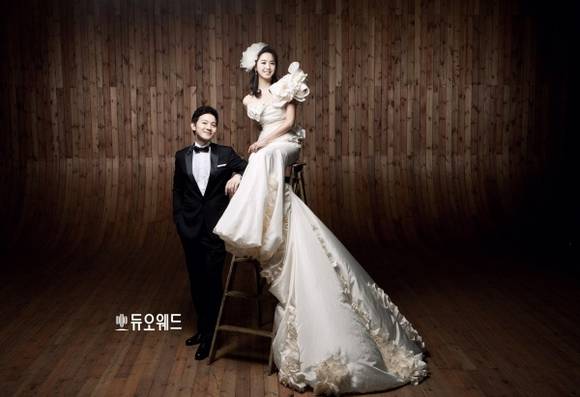 ▲ 김정근-이지애 웨딩화보   ⓒ 올제스튜디오