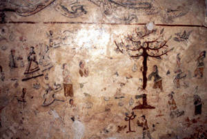 ▲ 2000년 도굴당한 장천1호분의 생활풍속도 ⓒ자료사진