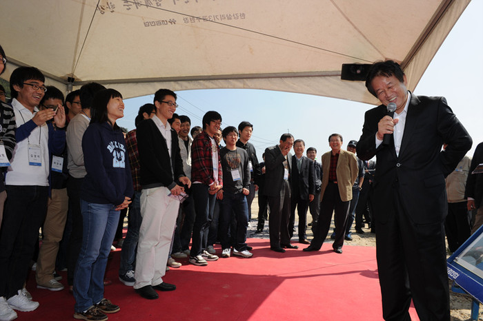 ▲ 심명필 4대강 추진본부장이 유머를 섞어가며 대학생들에게 4대강사업을 설명하고 있다.ⓒ