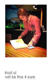 ▲ MC몽 전 여자친구인 주아민이 12일 자신의 미니홈피에 