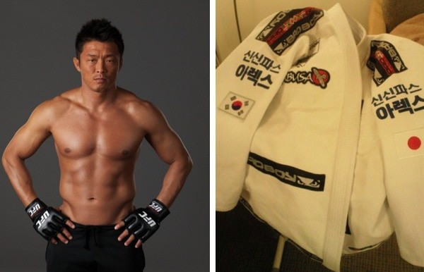 ▲ 에서 입을 추성훈의 새 도복(우측).