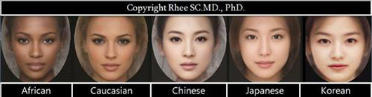 ▲ 인종별로 가장 매력적인 얼굴 모습ⓒ이승철 교수 자료