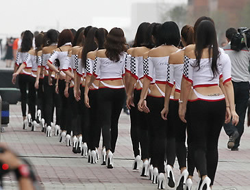 ▲ F1 코리아 그랑프리 레이싱걸. ⓒ 연합뉴스