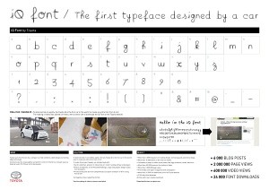 ▲ 디자인 부문 그랑프리를 수상한 도요타의 IQ 폰트 광고.  ⓒ 뉴데일리