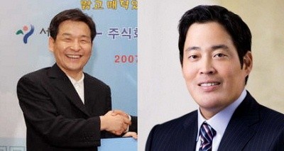 ▲ 문용식 나우콤 사장(좌)과 정용진 신세계 부회장(우). ⓒ 연합뉴스