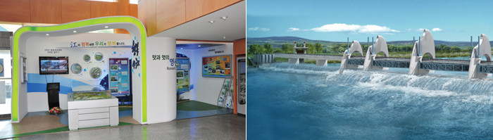 ▲ [좌측ㆍ중앙] 광주지구 수변공간 조성 전(左)과 조성 후(右)  [우측] 전남 목포시 옥암동 옥암지구에 조성된 수변공간