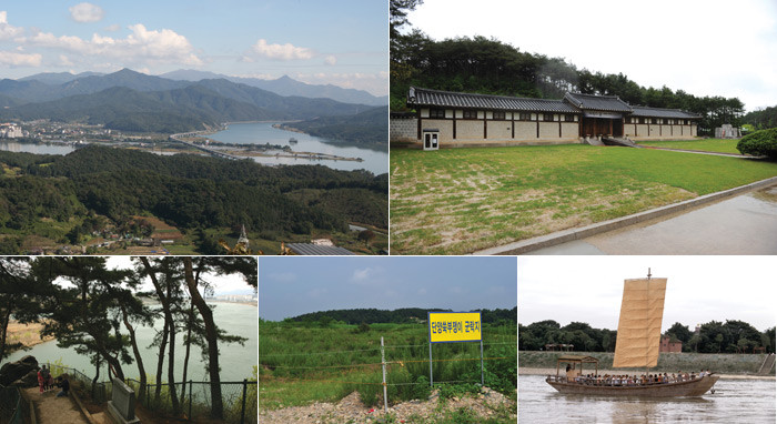 ▲ [좌측상단부터 시계방향] 두물머리, 영릉, 황포돛배, 단양쑥부쟁이 자생지, 탄금대