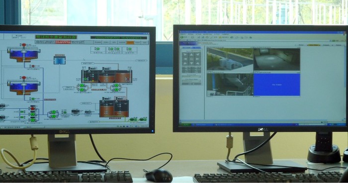 ▲ 여주읍 하리 무인 점동하수처리장 조종실 내부.