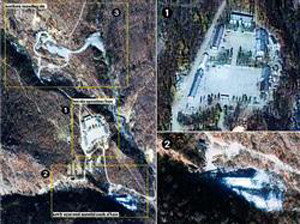 ▲ 지난 10월 27일 촬영된 지하핵실험장 모습.ⓒ자료사진