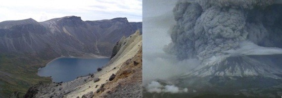 ▲ 백두산에서 발생하고 있는 이상증세로 화산폭발의 가능성이 제기되고 있다. ⓒ SBS 방송화면