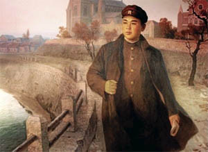 ▲ 북한 라선시의 한 미술관에 전시된 김정은의 초상화.ⓒ자료사진