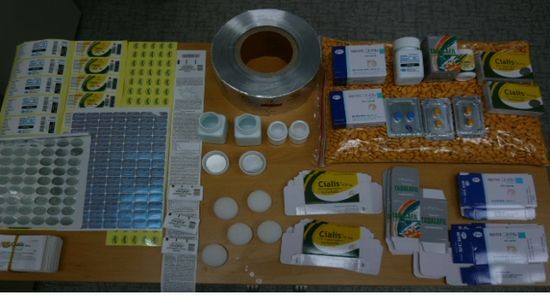 ▲ 중국에서 밀반입한 가짜 발기부전치료제를 대량 생산한 일당이 적발됐다. ⓒ식약청 제공