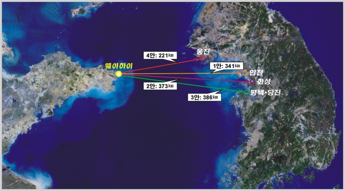 ▲ 한중 간의 해저터널은 철도 뿐만 아니라 자동차 이용객을 위하여 차량터널을 함께 건설하는 방안도 검토 가능하나, 노선 연장이 373㎞로 길고 배기가스 처리 등의 환경문제를 고려할 때 차량이 통행하는 터널로 건설하기는 어려워 고속열차가 운행되는 철도터널이 유력하다.ⓒ경기도