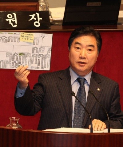 ▲ 이석현 민주당 의원이 13일 안상수 한나라당 대표의 차남의 서울대 로스쿨 진학에 의혹을 제기했다. ⓒ 연합뉴스