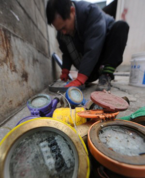 ▲ 동파된 수도 계량기ⓒ자료사진