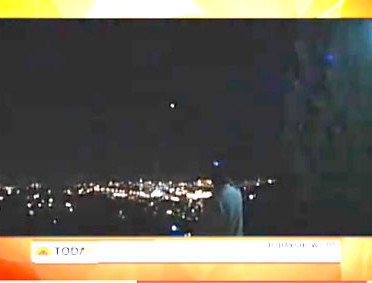예루살렘 바위사원 상공에서 목격된 불빛.ⓒ유튜브 캡처