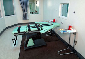 ▲ 미 캘리포니아주 샌 퀜틴 교도소의 처형실.ⓒ유코피아닷컴 캡처