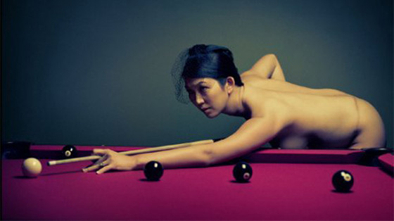 ▲ '독거미' 자넷 리의 아찔 누드.ⓒESPN 캡처