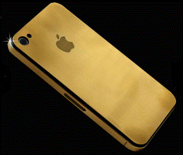 ▲ 황금 아이폰4 뒷면 ⓒ 스튜어트 휴스 홈페이지
