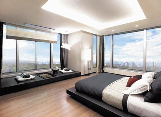 ▲ 서울 용산구 데이콤 인근에 들어설 한 주상복합아파트 전용면적 171㎡(51.7평)형 모델의 침실 모습. 월세는 평균 500만 원 가량에 달한다. 혹시 정부와 여당은 우리나라 소득수준이면 이 정도 월세부담은 가능하다고 생각하는 건 아닐까.