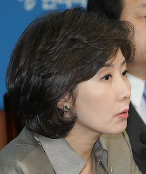 ▲ 한나라당 나경원 최고위원이 17일 오전 여의도 당사에서 열린 최고위원회의에서 