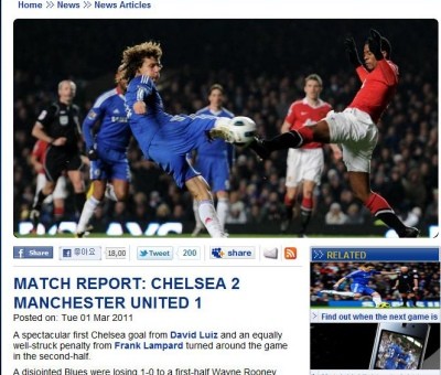 ▲ 첼시가 프리미어리그 선두 맨체스터 유나이티드(이하 맨유)와 라이벌전에서 짜릿한 역전승을 거둬 리그 4위로 뛰어올랐다.ⓒ첼시 홈페이지 캡처