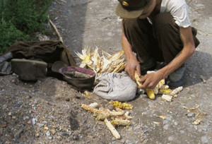 ▲ 식량난으로 허덕이는 북한 군인들.ⓒASIAPRESS 캡처
