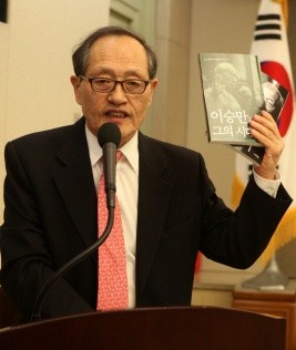 ▲ 인사말을 하고 있는 인보길 뉴데일리 이승만 연구소 공동 대표.  ⓒ 뉴데일리