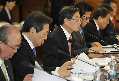 ▲ 김황식 국무총리가 11일 서울 세종로 정부중앙청사에서 열린 국가정책조정회의에서 모두발언을 하고 있다. ⓒ연합뉴스