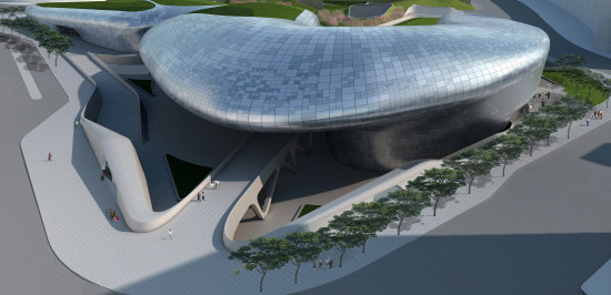 ▲ 세계적인 건축기법으로 은빛 외장패널을 부착한 동대문디자인플라자의 조감도 ⓒ 연합뉴스